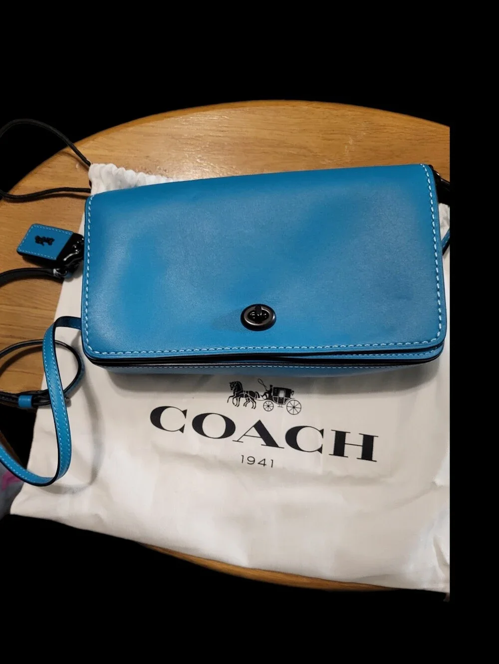 COACH DINKY 1941 Teal And Blue Colorblock.